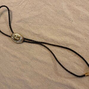 Classic Western Style Silver Gold Tone Monogram G Bolo